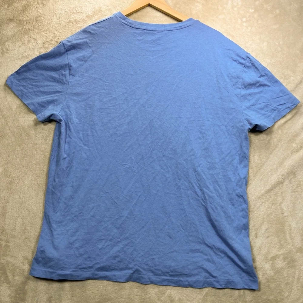 Polo Ralph Lauren Blue L Logo Spell Out Graphic T Shirt Cotton